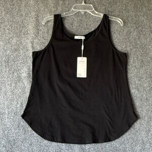 OMSJ Black Tank Top Sleeveless Casual Basic Everyday Top Women's‎